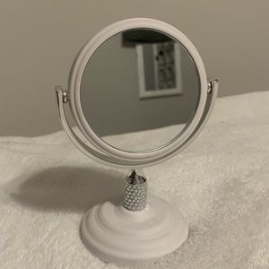 Cute travel size white mirror